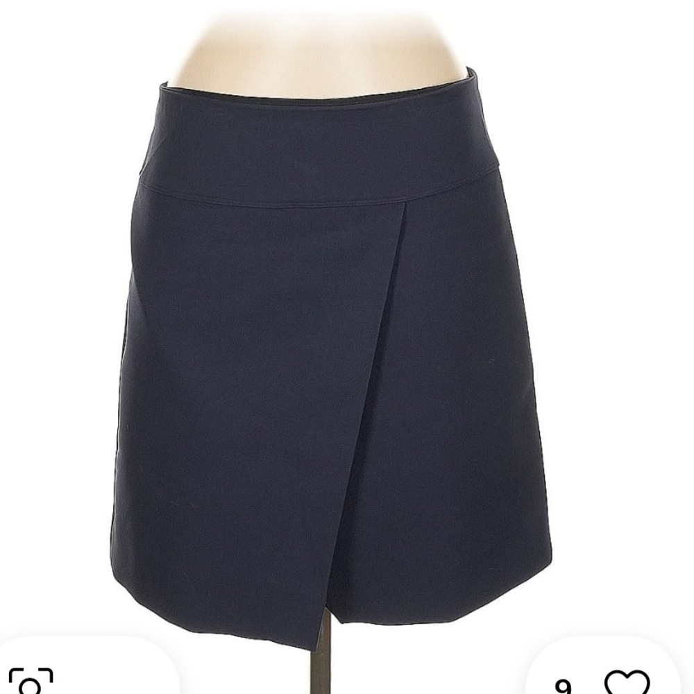 J. Crew Split Hem Mini Skirt in Navy
